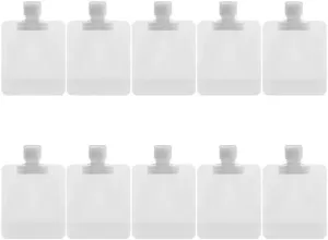 10 Pcs Portable Fluid Packing Bags , Cosmetic Bags 2022 New Travel Size Refillable Empty Squeeze Pouch, Premium Clear Travel Pouches for Toiletry, Lotion Shampoo Shower Gel Squeezable Bags (30ml)