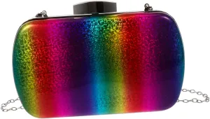 1Pc Gradient Color Evening Bag Fashionable Handbag for Women Versatile Rainbow Clutch for Parties Business Events and Banquets