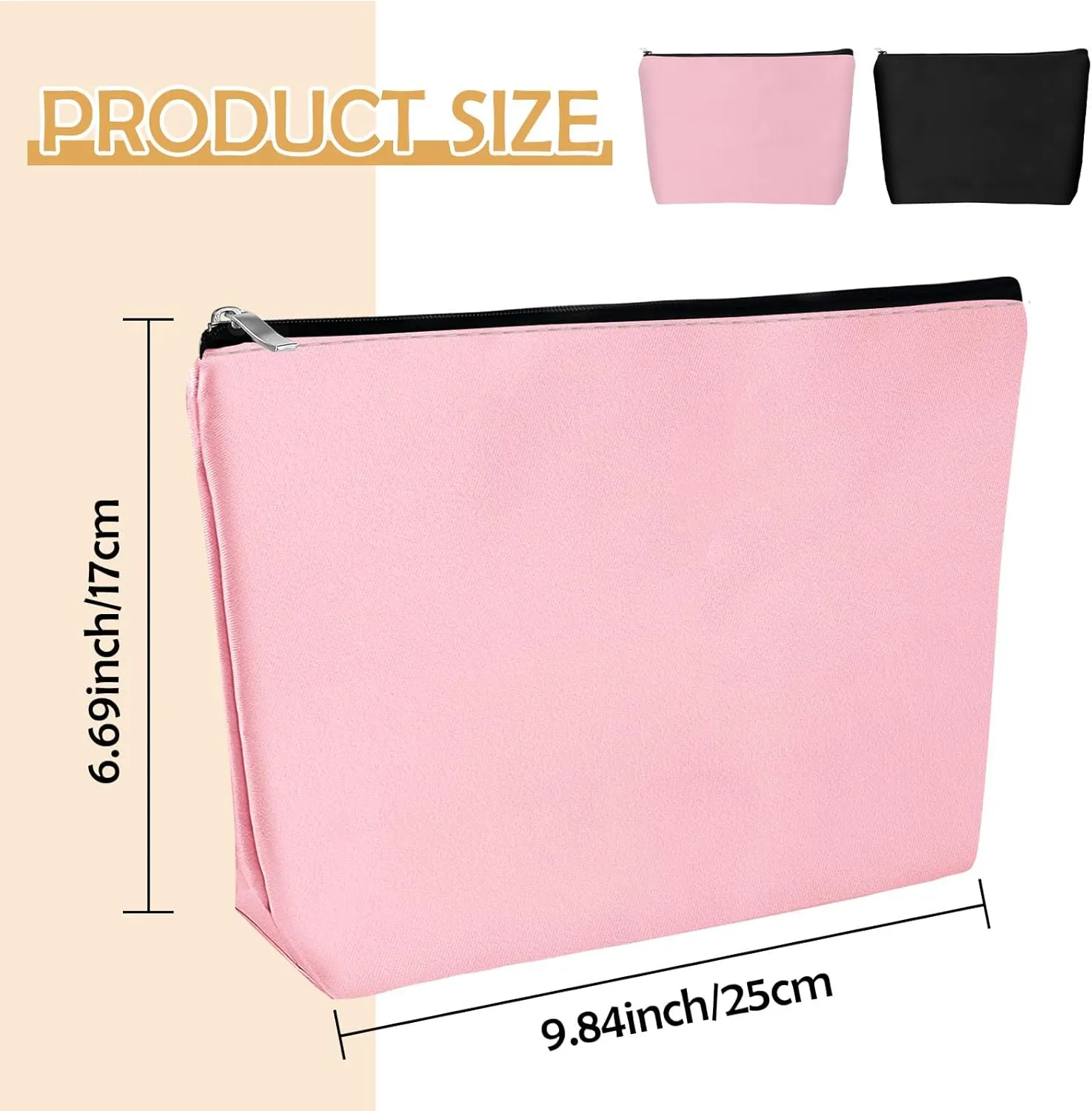 2 Pcs Small Makeup Bag for Purse Zipper Cosmetic Bag Mini Travel Makeup Pouch Portable Versatile Cosmetic Bag Accessories Make Up Tool Organizer for Women