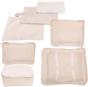 7pcs Travel Packing Cubes Lightweight Luggage Organizer Bags for Clothes Toiletries Travel Essentials for Camping Gym Beach Use