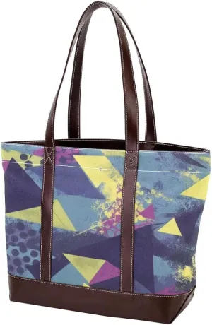 Abstract Graffiti-43 Tote Bags Durable Leather Canvas Purses and Handbags for Women Top Handle Shoulder Satchel Hobo Bags