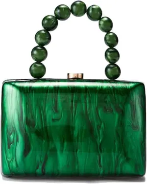 Acrylic Clutch Purses for Women Cute Bead Evening Handbag Chic Trendy Evening Clutch Bag for Prom Wedding Party 2025