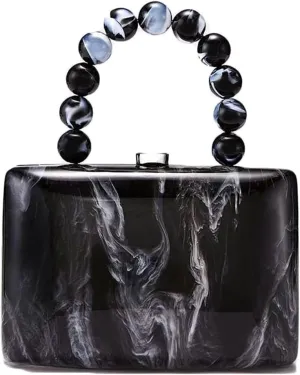 Acrylic Clutch Purses for Women Cute Bead Evening Handbag Chic Trendy Evening Clutch Bag for Prom Wedding Party 2025