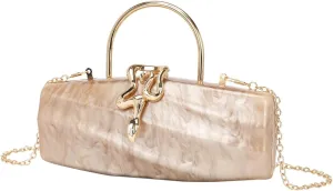 Acrylic Clutch Purses for Women Cute Chic Snake Evening Handbag Trendy Evening Clutch Bag for Prom Wedding Party 2025