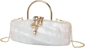 Acrylic Clutch Purses for Women Cute Chic Snake Evening Handbag Trendy Evening Clutch Bag for Prom Wedding Party 2025