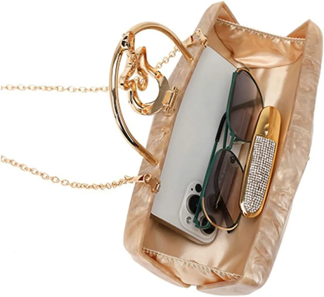 Acrylic Clutch Purses for Women Cute Chic Snake Evening Handbag Trendy Evening Clutch Bag for Prom Wedding Party 2025