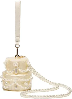 Acrylic Evening Clutch Purses Women Cake Evening Handbag Chic Evening Clutch Bag with Pearl for Prom Wedding 2025