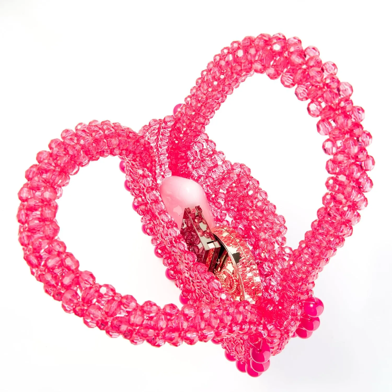 Acrylic Transparent Candy Color Beaded Handbag Evening Purse for Wedding Party