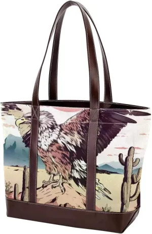 Aesthetic Landscape-673 Tote Bags Durable Leather Canvas Purses and Handbags for Women Top Handle Shoulder Satchel Hobo Bags