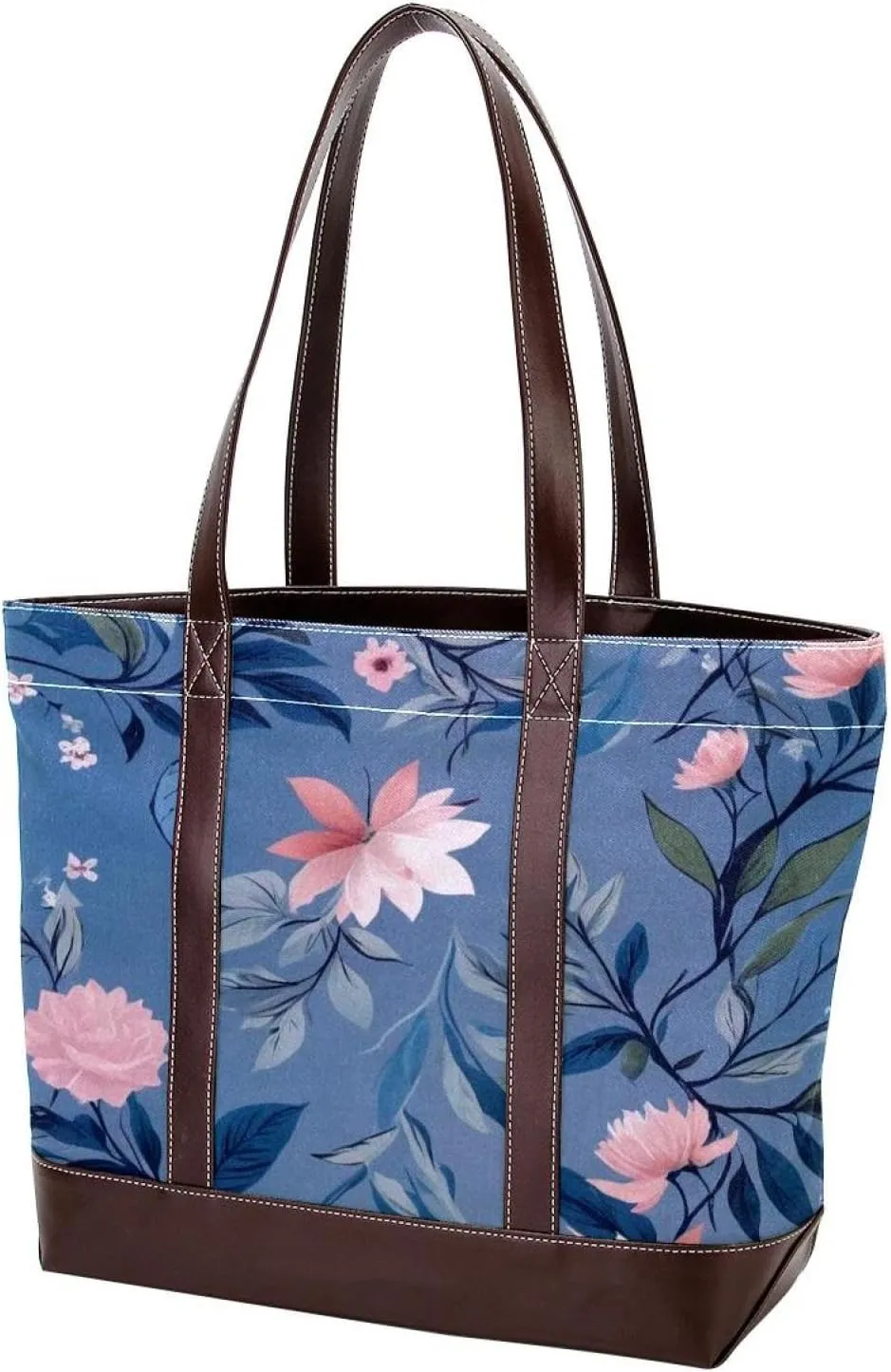 Aesthetic Leaves-595 Tote Bags Durable Leather Canvas Purses and Handbags for Women Top Handle Shoulder Satchel Hobo Bags