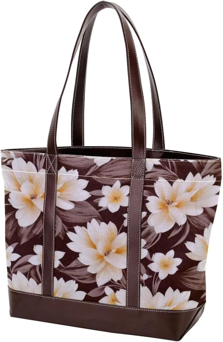 Aesthetic Leaves-628 Tote Bags Durable Leather Canvas Purses and Handbags for Women Top Handle Shoulder Satchel Hobo Bags