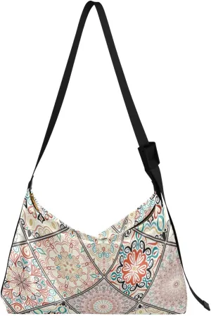 ALAZA Boho Chic Bohemian Mandala Womens Tote Bag Leather Shoulder Bag For Women Men Large Hobo Cross Body Bags Handbag