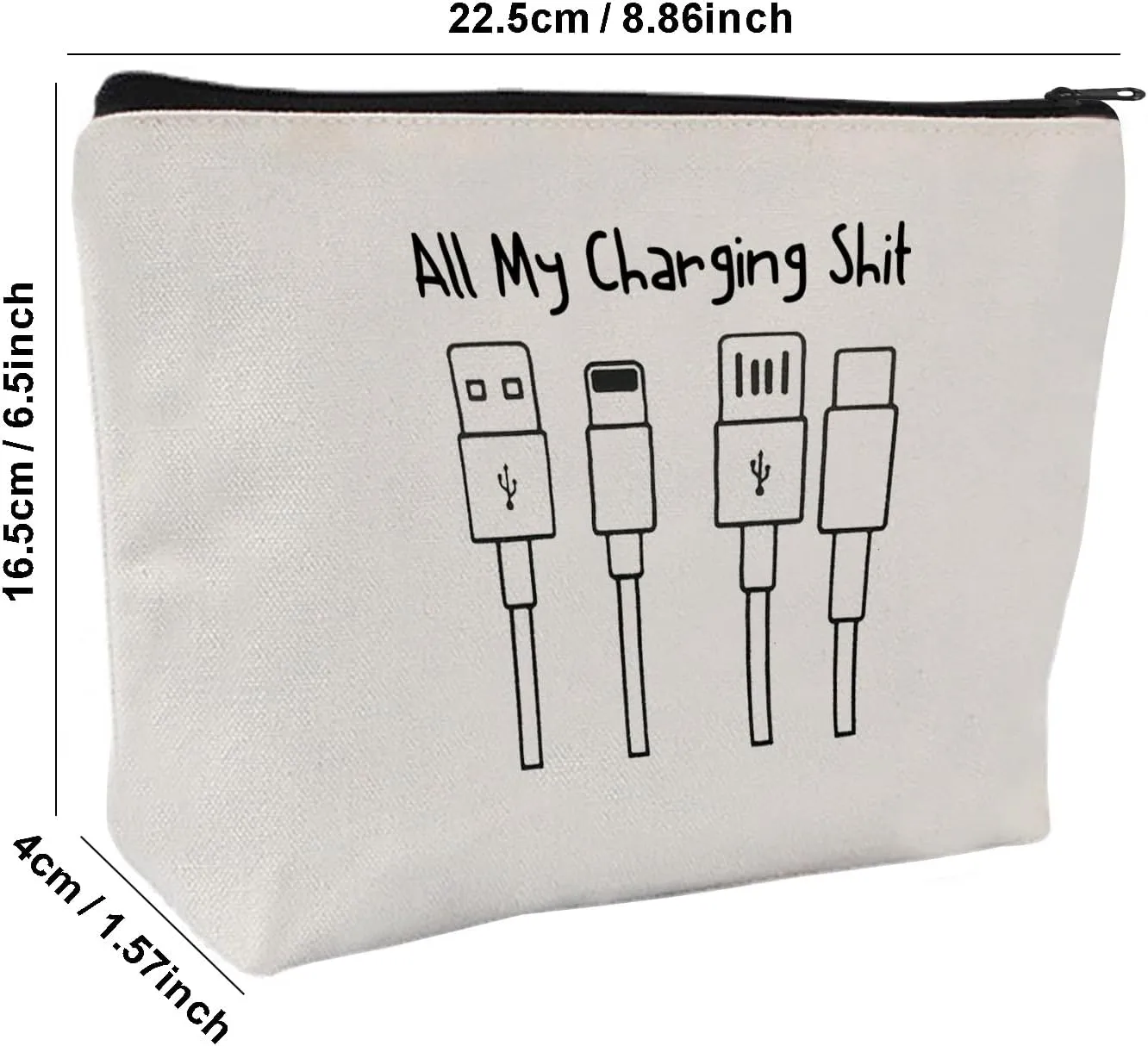 All My Charging shit bag,Fun and versatile bag with charger graphics, teenage boy gift, birthday gifts, travel accessories (Style E)