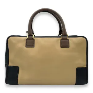 Amazona Top Handle Bag 36 Beige in Calfskin, Gold hardware