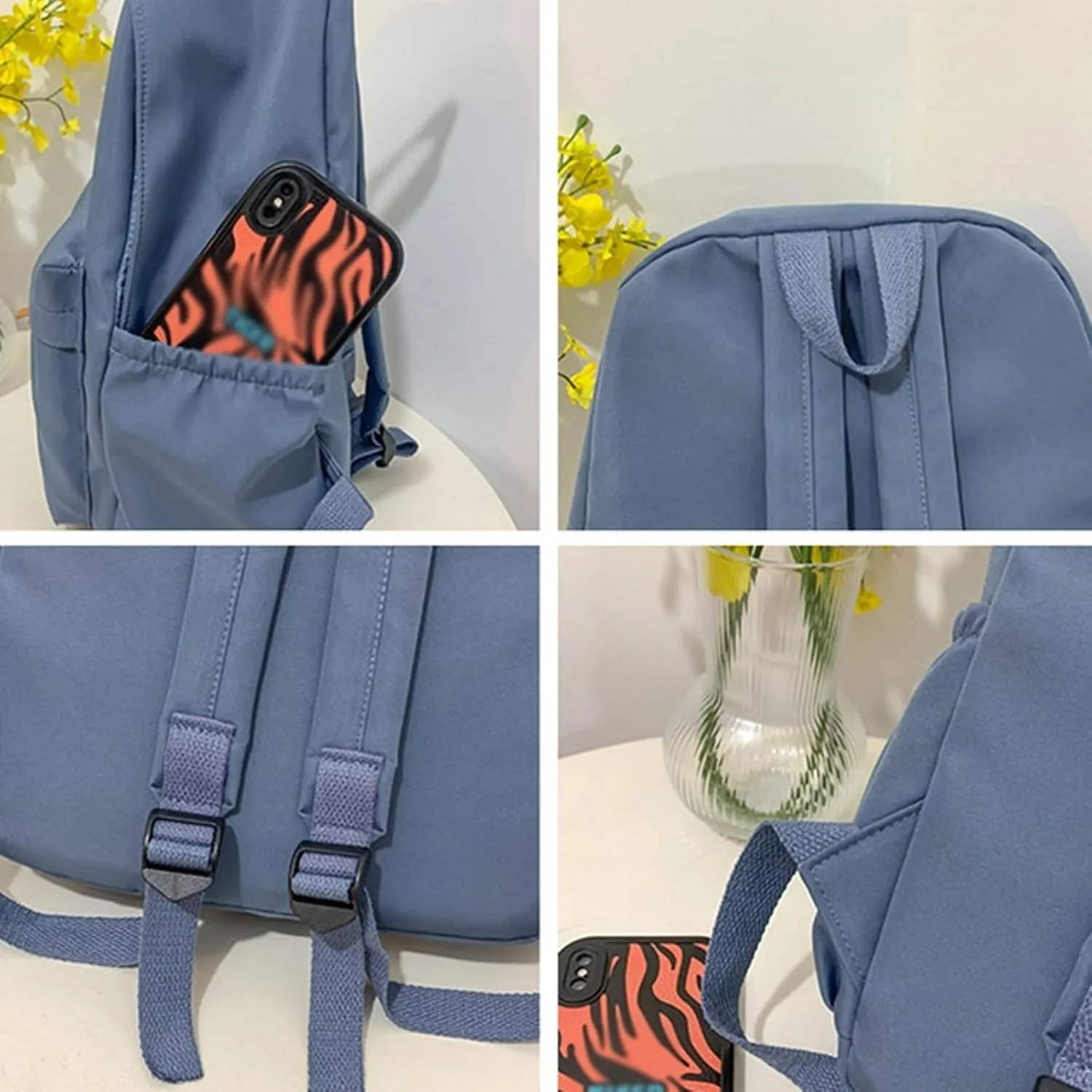 Anti Theft Backpack with Secured Zipper Adjustable Shoulder Strap Backpacks Anti Theft Crossbody Bags for Women(Yellow)