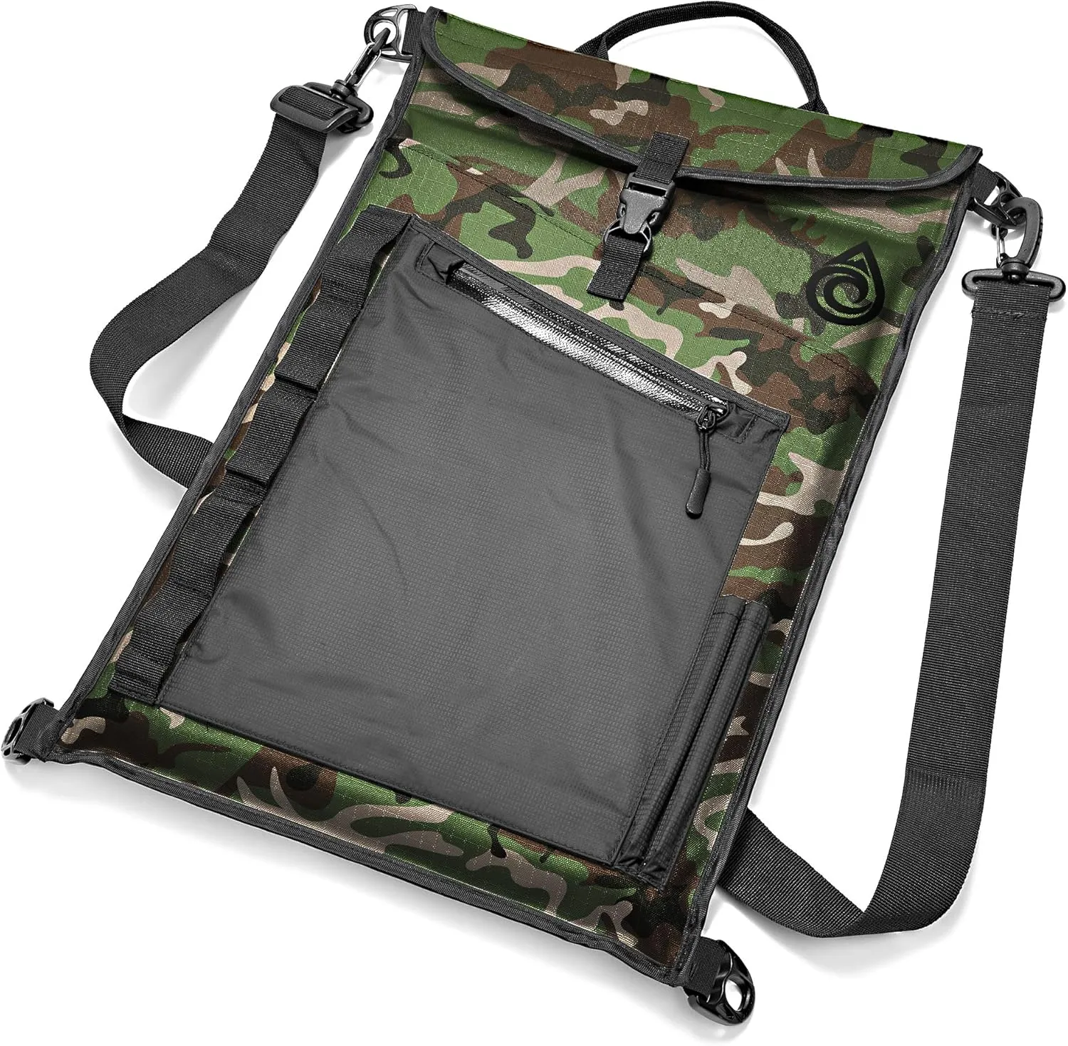 AquaQuest Typhoon Laptop Case - 100% Waterproof, Versatile, Durable, Lightweight, Messenger Bag - Protective Padded Computer Sleeve Pouch - 15" Camo