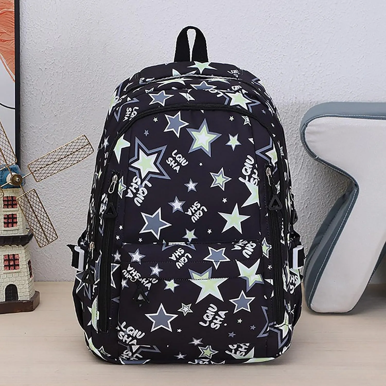 Backpack Purse for Women Medium Size Letter Purse Mobile Phone Messenger Bags Fashion Bags for Travel Work Gift(Black)