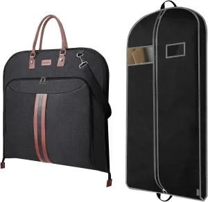 BALEINE Foldable Garment Bag for Travel  Heavy Duty Garment Bag with Shoe Storage (43")