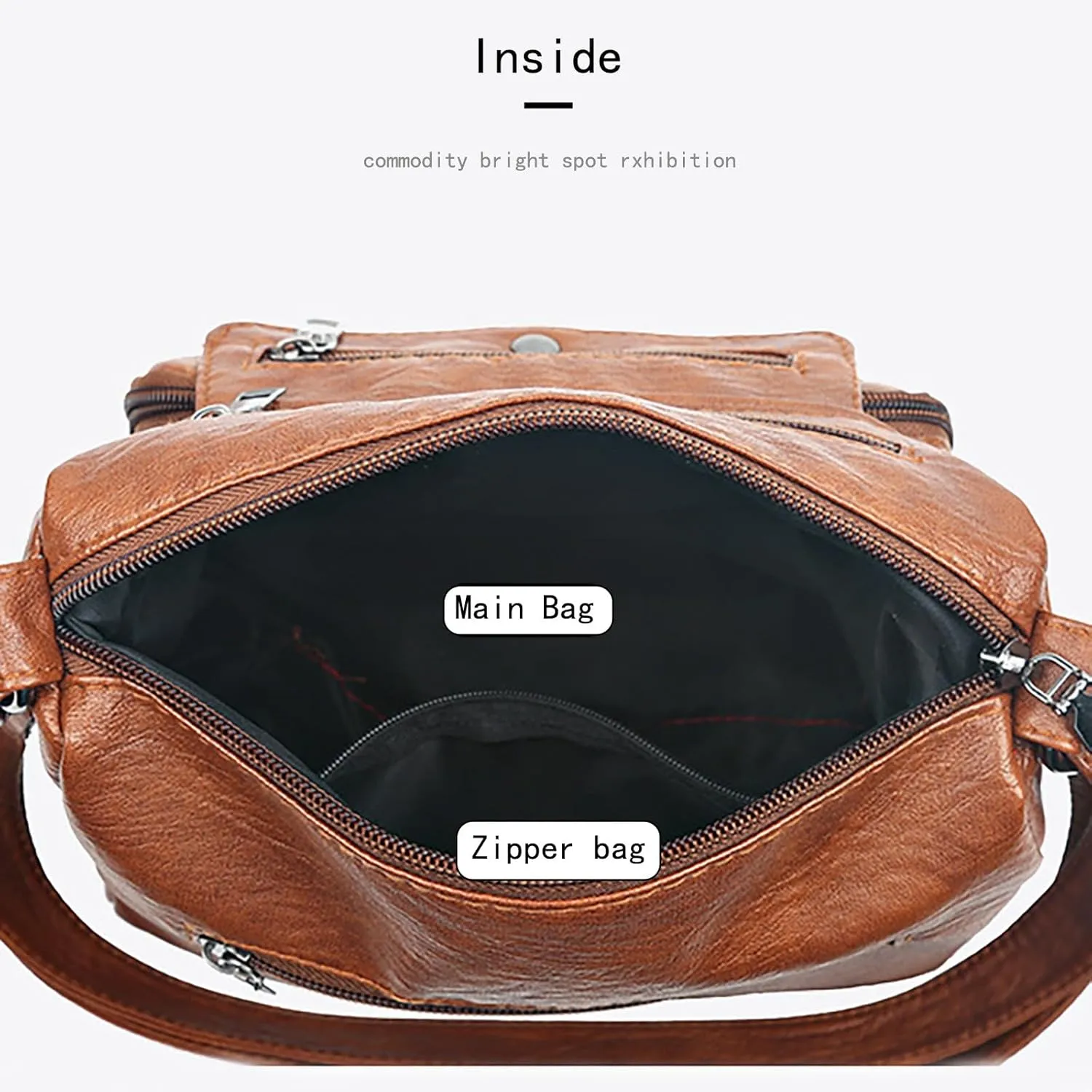 Beach Tote Bag Black Brown Solid Crossbody Shoulder Bags Medium Travel Satchel Bag Purse Wallet Anti Theft Bags V