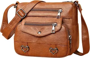 Beach Tote Bag Black Brown Solid Crossbody Shoulder Bags Medium Travel Satchel Bag Purse Wallet Anti Theft Bags V