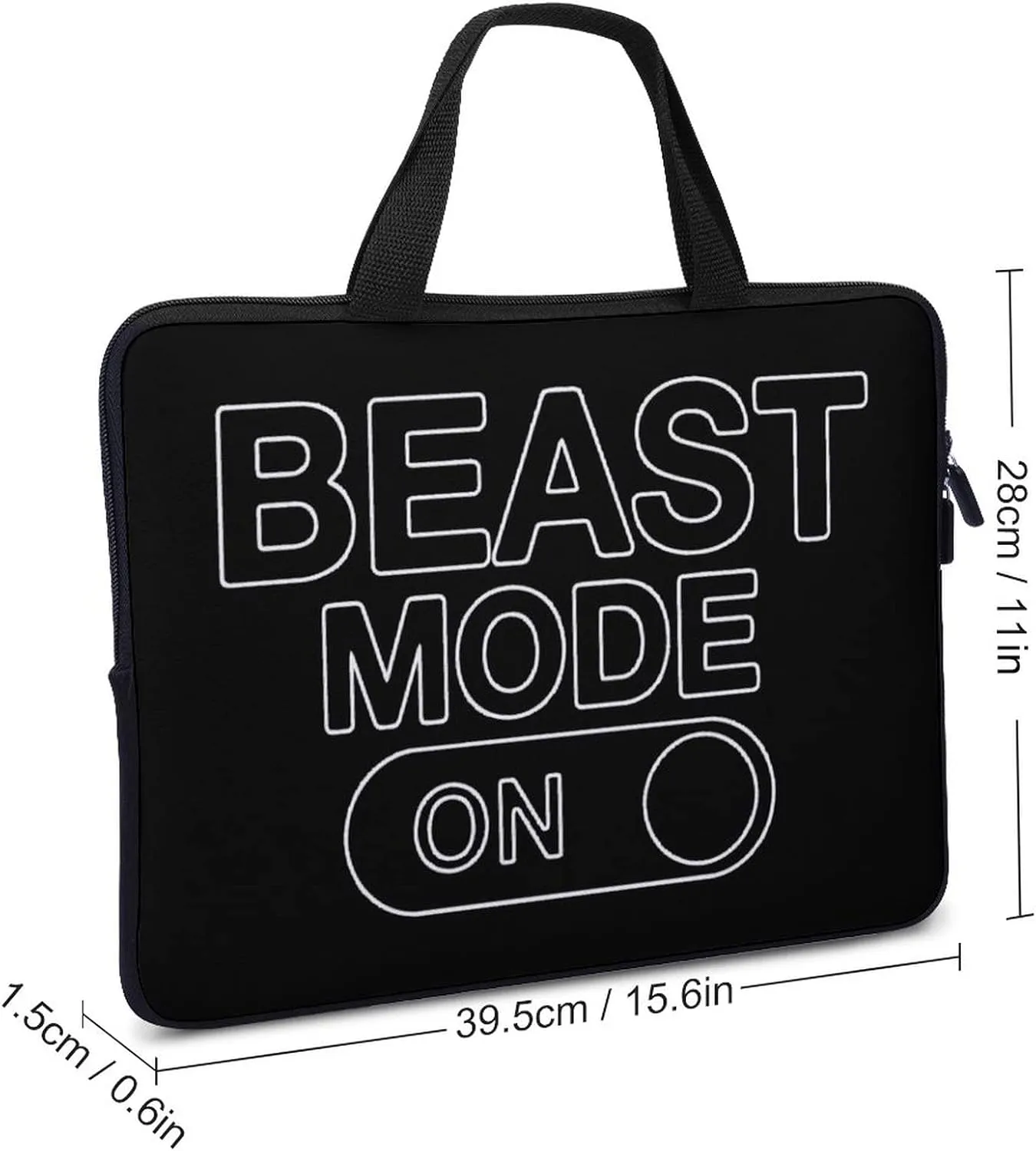 Beast Mode On Waterproof Laptop Bag Casual Laptop Case Slim Business Briefcase Computer Bag
