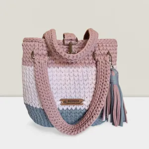BEDMAR Handmade Crocheted Bags and Accessories, Assorted Colors and Sizes (gray,blue,purple,ivory,silver,marshmallow,green)
