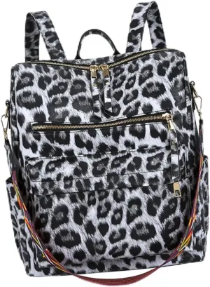 BESPORTBLE 1pc Backpack Bags Versatile Women School Leopard Travel Bag Rucksack Bookbag Fashion Shoulder Bag Book Bag Large Storage Bag White