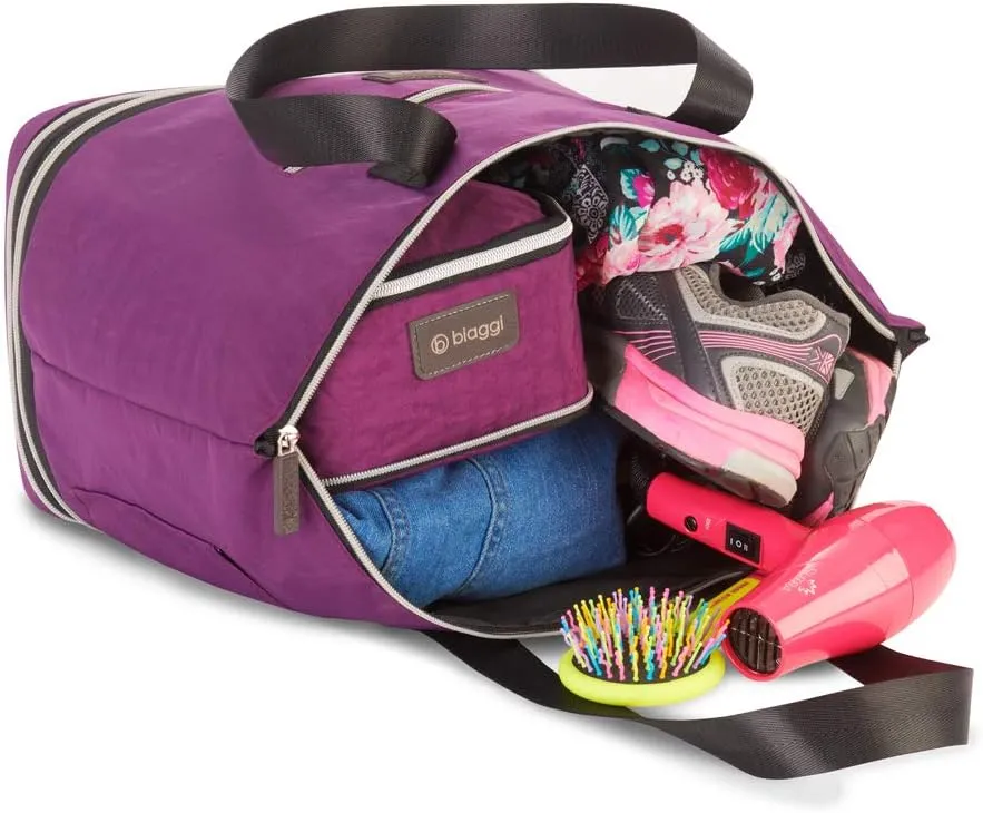 biaggi ZipSak Boost! Foldable Travel Tote  Lightweight, TSA Approved, Convertible Carryall for Airplane, Gym, Weekender