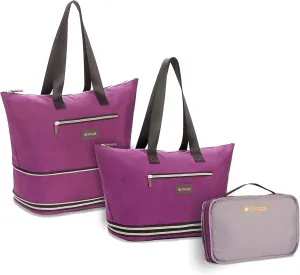 biaggi ZipSak Boost! Foldable Travel Tote  Lightweight, TSA Approved, Convertible Carryall for Airplane, Gym, Weekender
