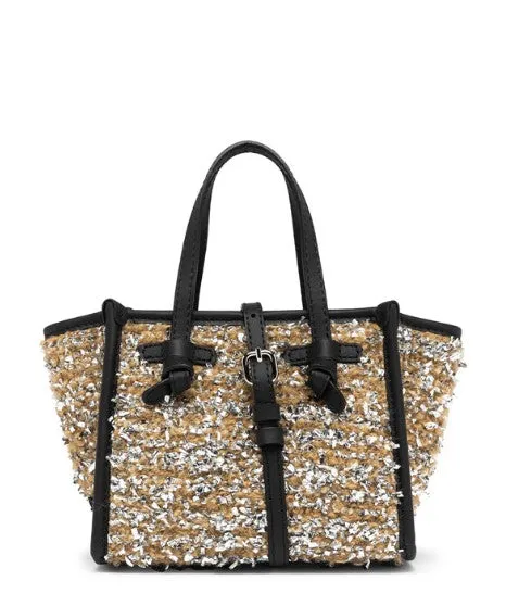Black and Beige Shoulder Bag