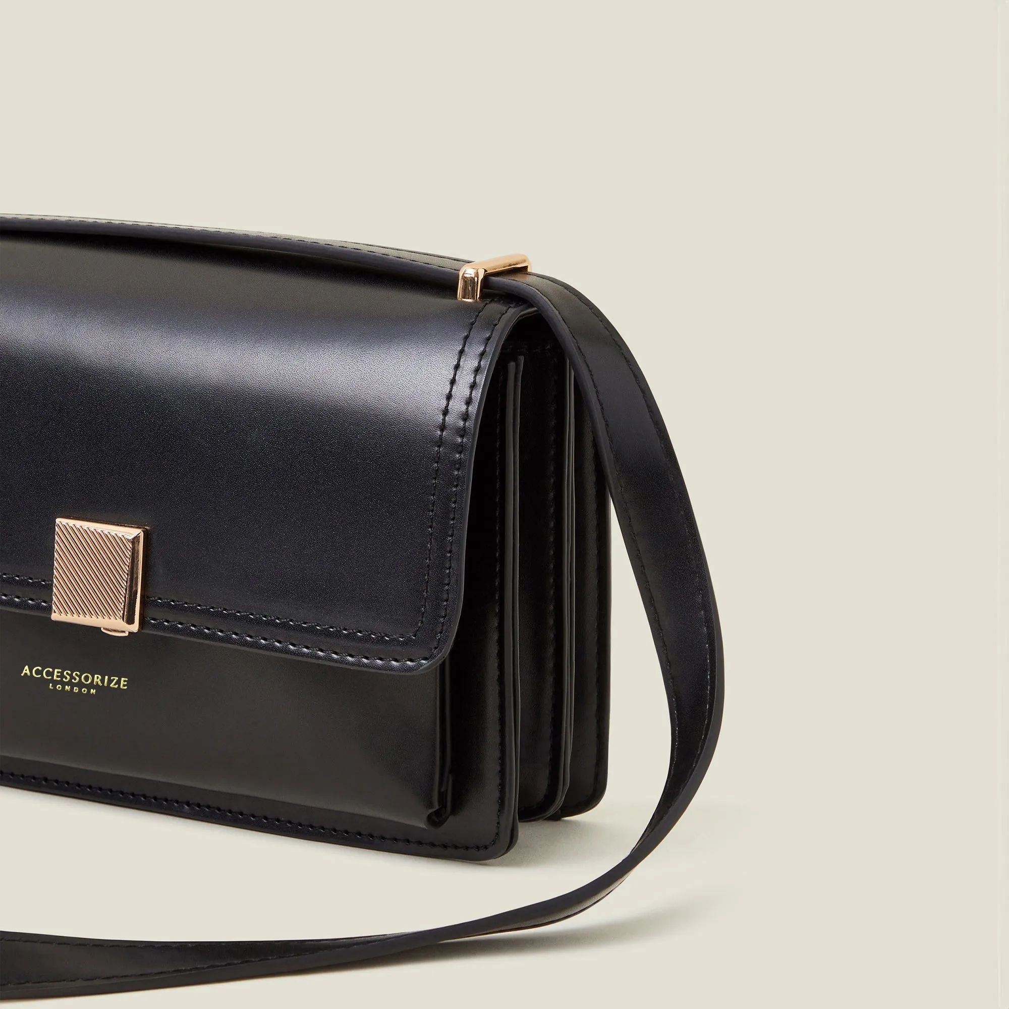 Black Boxy Sling Bag