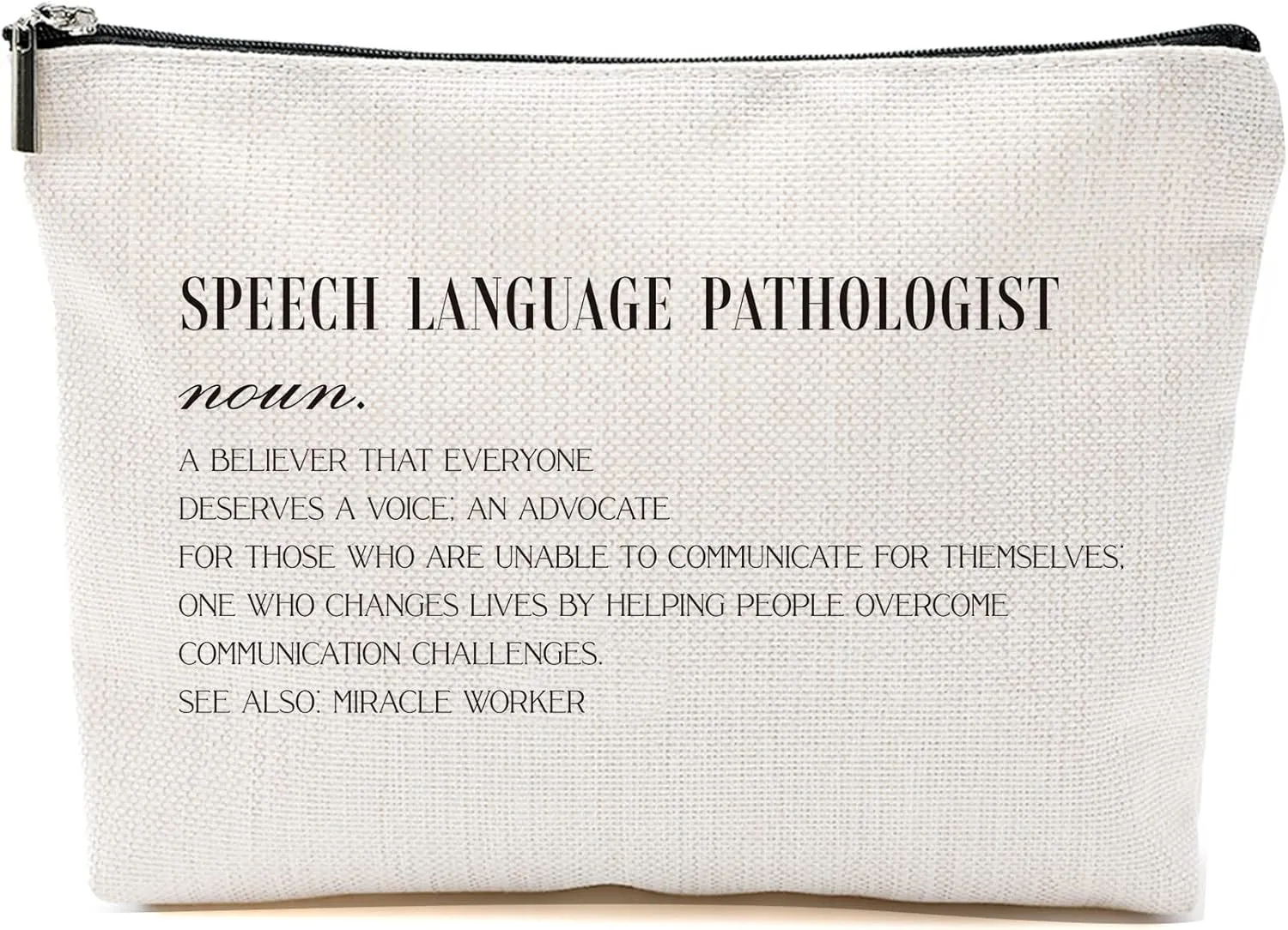 Blue Leaves Speech Therapy Gifts, Speech Therapist Gift for Women, Therapist Makeup Bag, Speech Language Pathologist Gifts, Speech Therapist Appreciation Cosmetic Bag, Therapist Bag