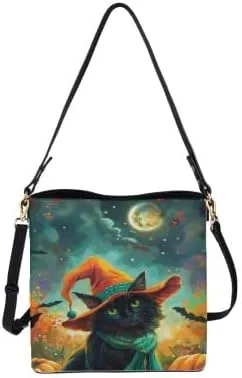 Boho Bags for Women Leather Handbag Shoulder Bucket Crossbody Purse