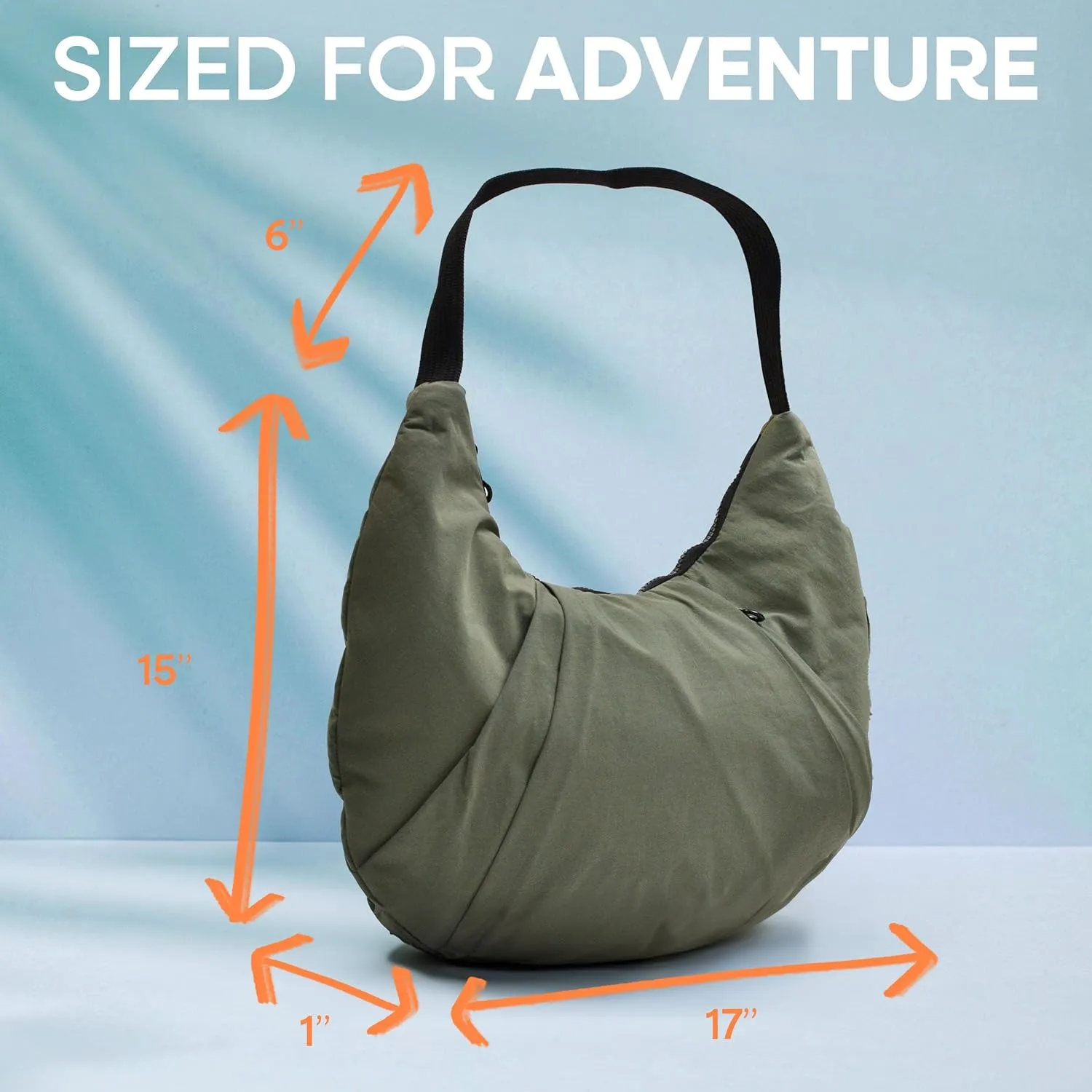 Boho Purses for Women - Spacious Boho Purse in Water-Repellent Nylon, 17" x 15" Shoulder Bag for Laptop