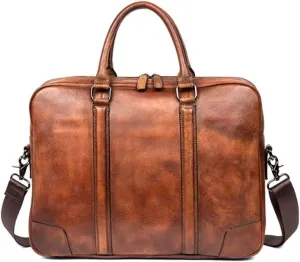 Briefcases Men's Genuine Leather Large Messenger Shoulder Bags Laptop Bags Casual Daypacks Handbags