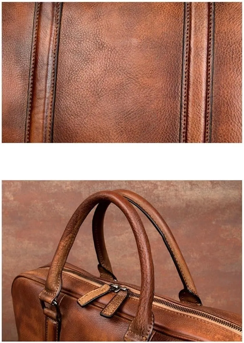 Briefcases Men's Genuine Leather Large Messenger Shoulder Bags Laptop Bags Casual Daypacks Handbags