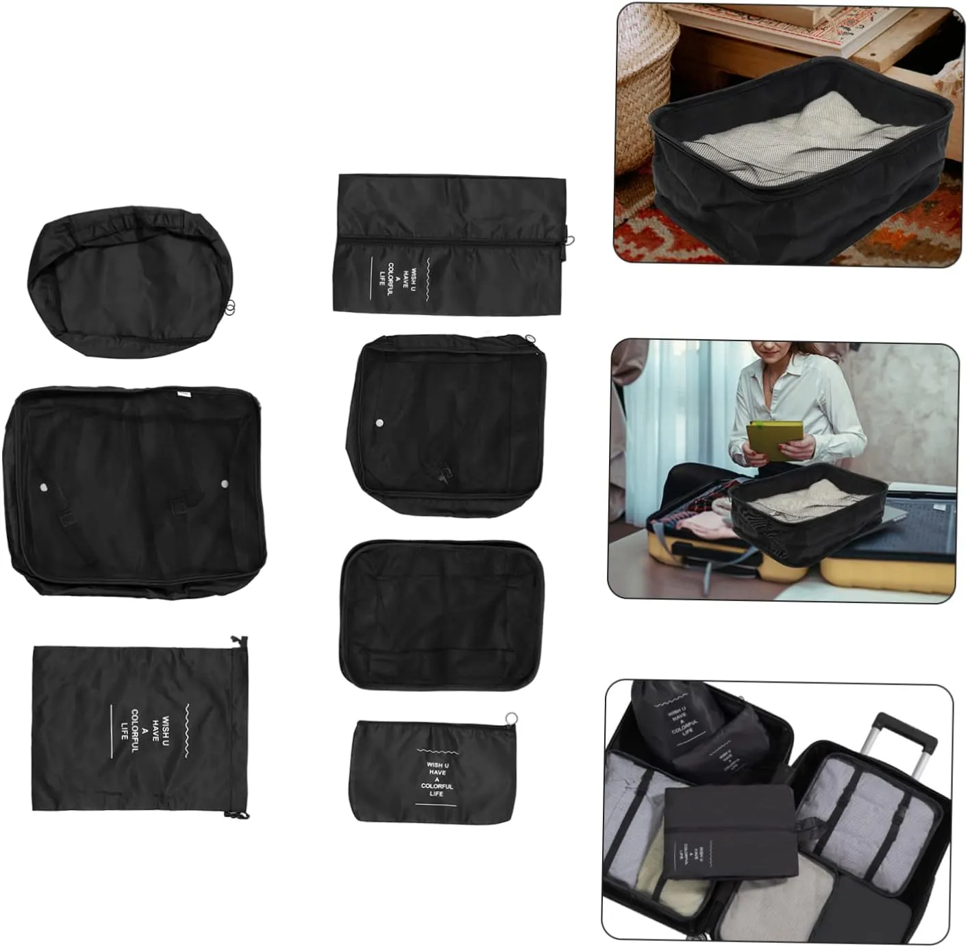 Cabilock 1 Set Travel Laundry Bags Lightweight Luggage Clothes Bags for Organization