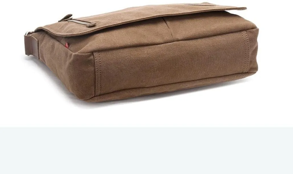 Canvas Leather Crossbody Bag Men Messenger Bags Shoulder Bag Casual Travel school Bags