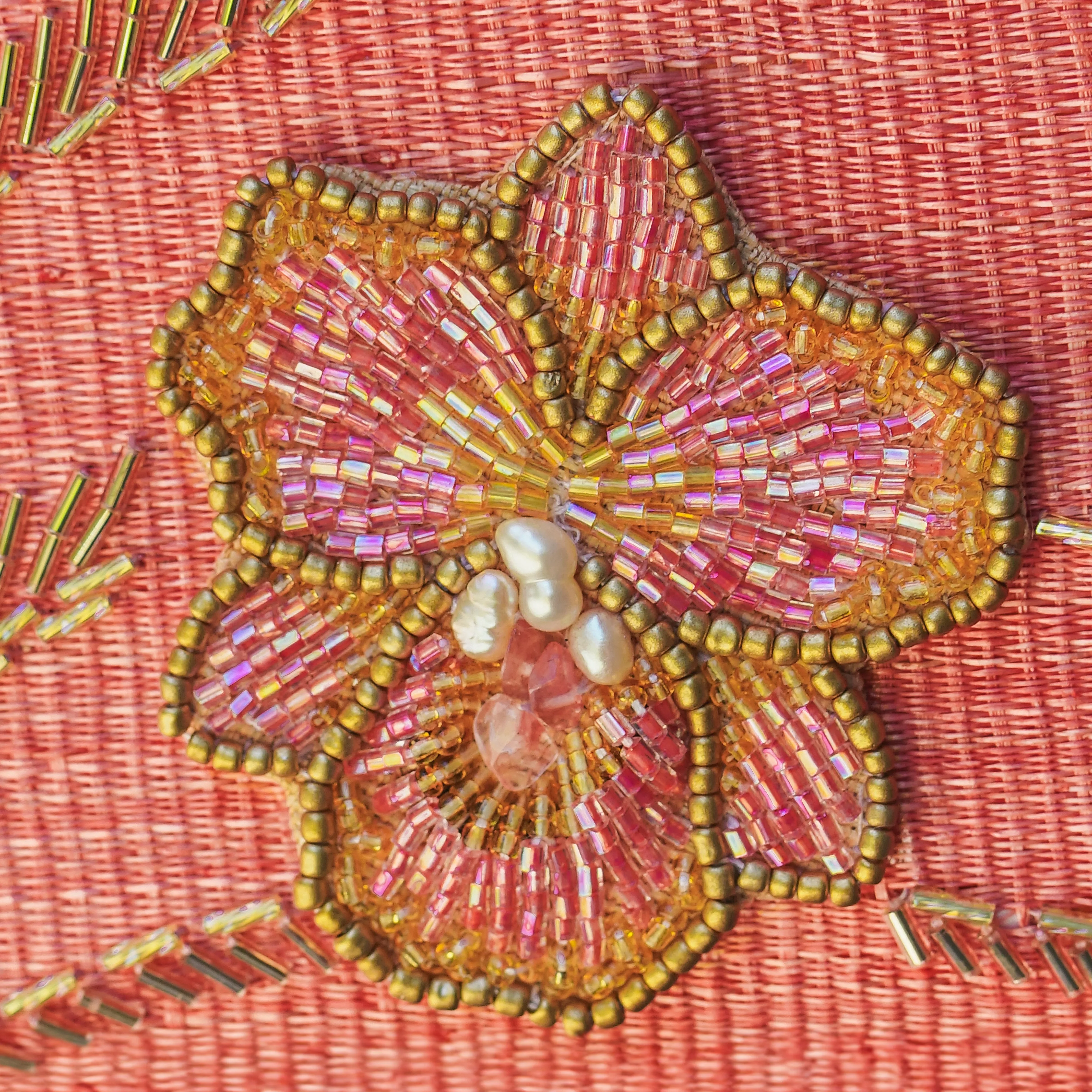 Cattleya Tnalak Clutch Bag w/ Strap