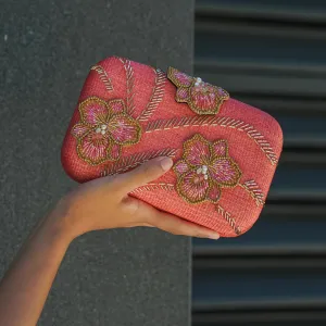 Cattleya Tnalak Clutch Bag w/ Strap