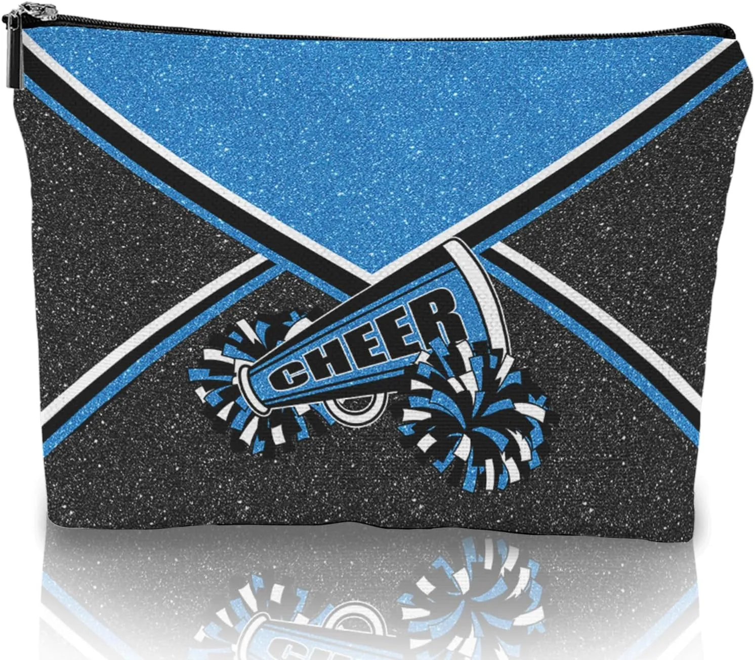 Cheer Makeup Bag - Blue - Canvas - Stain Resistant - Lightweight - Travel - Women