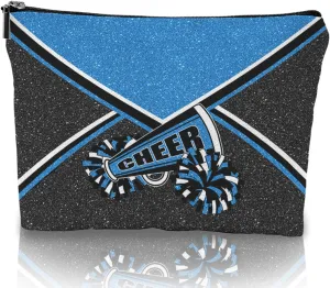 Cheer Makeup Bag - Blue - Canvas - Stain Resistant - Lightweight - Travel - Women