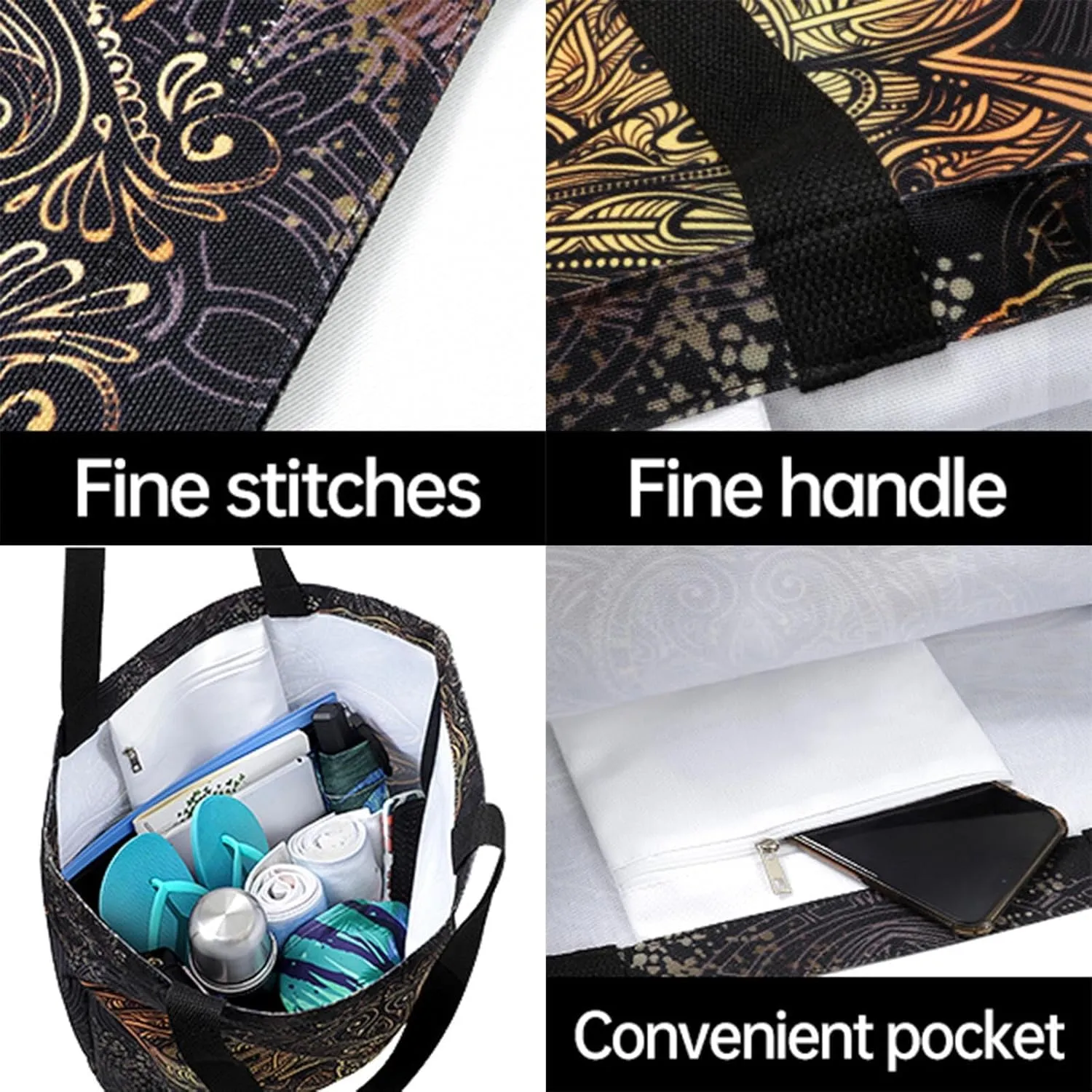 Chic Extra Large Shoulder Grocery Tote Bag, Fighting Dragon in Fire Canvas Daily Handle Bag for Gym Yoga Weekender Beach Travel Picnic Kitchen Reusable Market Shopping