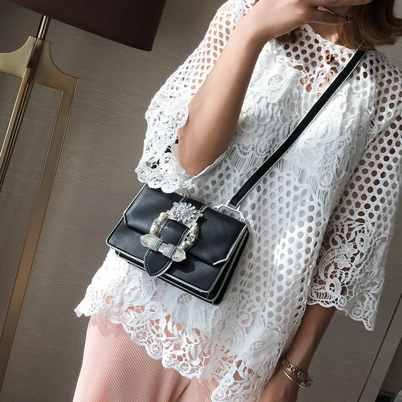 Chic Pearl Diamond Sling Bags