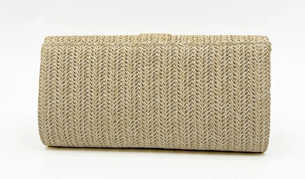 Chic Straw Clutch Purses for Women Evening Bag Formal Clutch Handbags Summer Straw Beach Bag Dressy Purse for Party Wedding