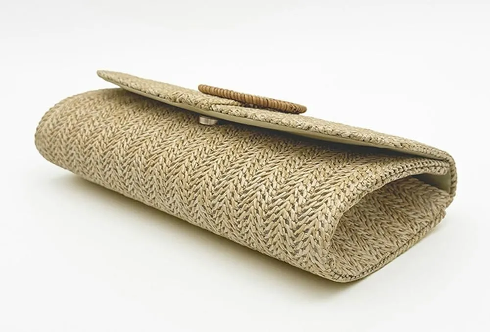 Chic Straw Clutch Purses for Women Evening Bag Formal Clutch Handbags Summer Straw Beach Bag Dressy Purse for Party Wedding