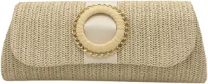 Chic Straw Clutch Purses for Women Evening Bag Formal Clutch Handbags Summer Straw Beach Bag Dressy Purse for Party Wedding