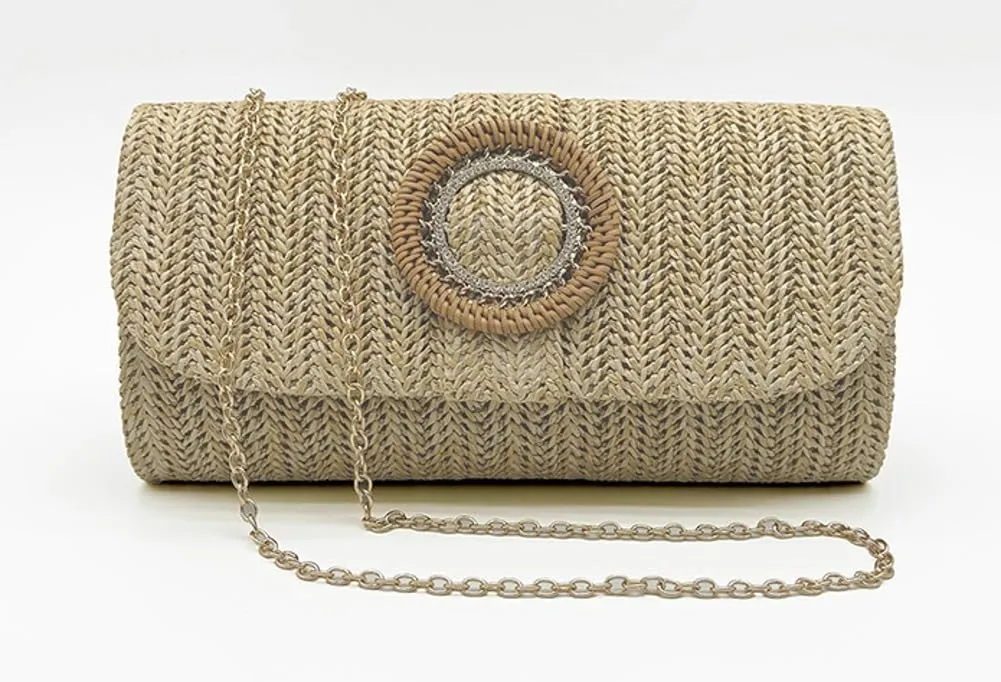 Chic Straw Clutch Purses for Women Evening Bag Formal Clutch Handbags Summer Straw Beach Bag Dressy Purse for Party Wedding