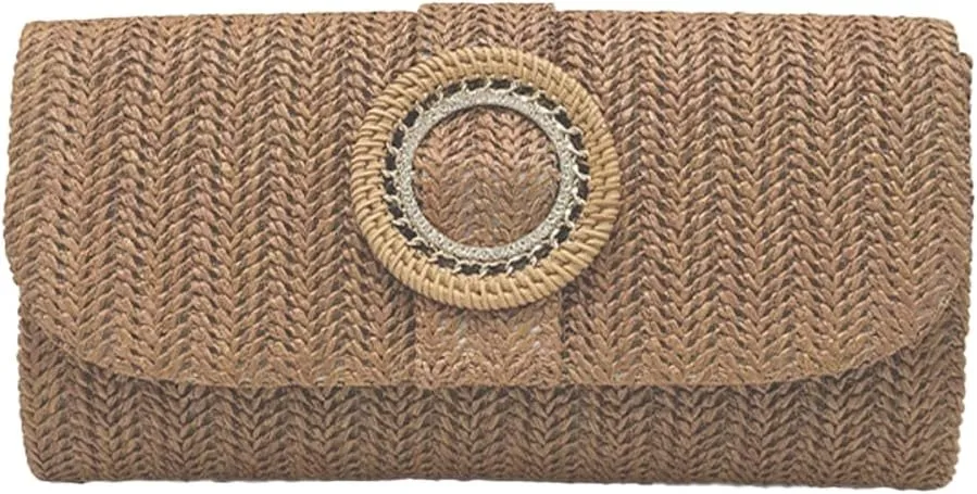 Chic Straw Clutch Purses for Women Evening Bag Formal Clutch Handbags Summer Straw Beach Bag Dressy Purse for Party Wedding