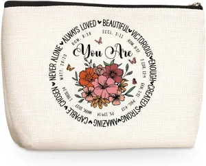 Christian Gifts for Women Inspirational Makeup Bag Faith Based Gifts Appreciation Gifts Religious Gifts for Women Friends Grandma Bestie Cosmetic Bag Mothers Day Christmas Birthday Gifts Travel Pouch